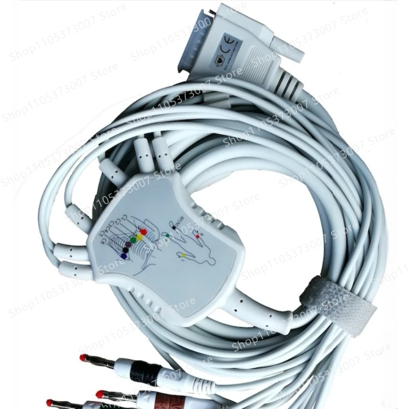 Imac12 12b original digital multichannel electrocardiograph 12 lead wire banana head