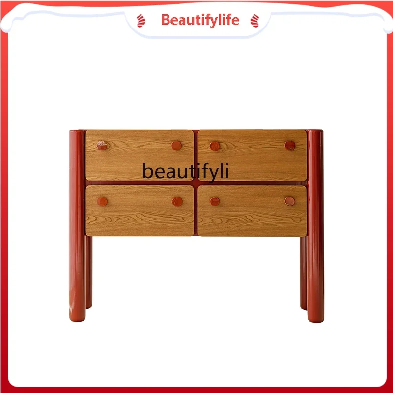 

K185 K185 French Style Chest of Drawers Bedroom Wall Drawer Storage Cabinet Solid Wood Bed Front Cabinet