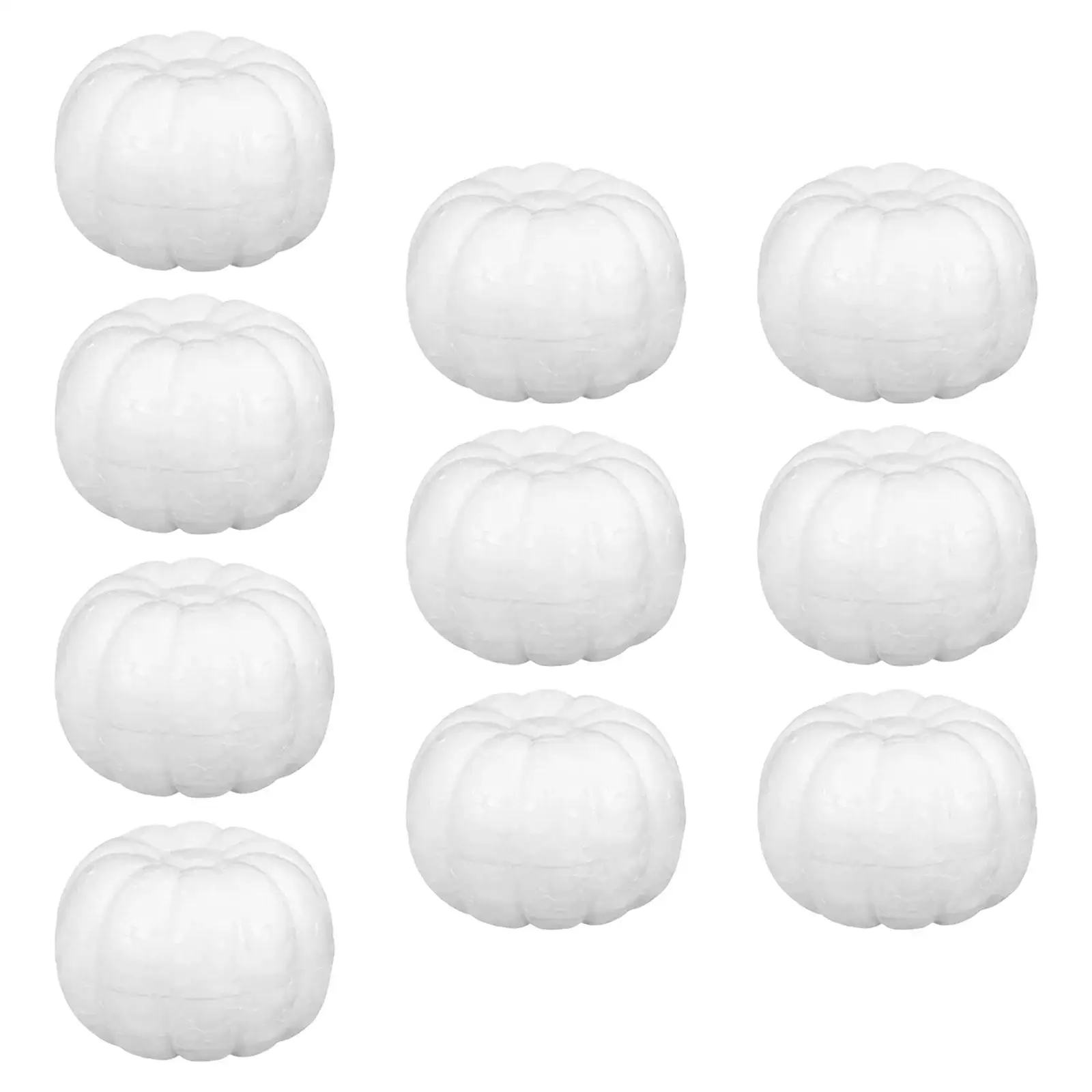 10x White Foam Pumpkins Kids Gift Artificial Pumpkins Arts and Craft for