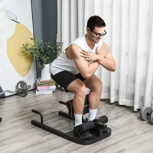 3-in-1 Padded Push Up Sit Up Deep Sissy Squat Machine Home Gym Fitness Equipment