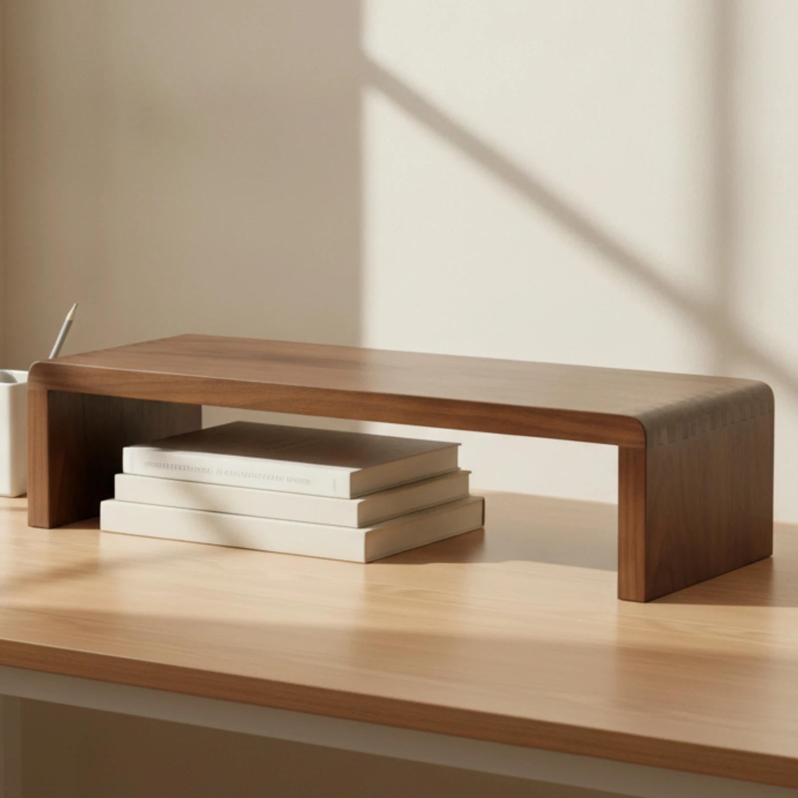 Monitor Stand with Storage Wooden Monitor Riser Desktop Storage Stand Multifunctional Multi-Purpose for Professionals