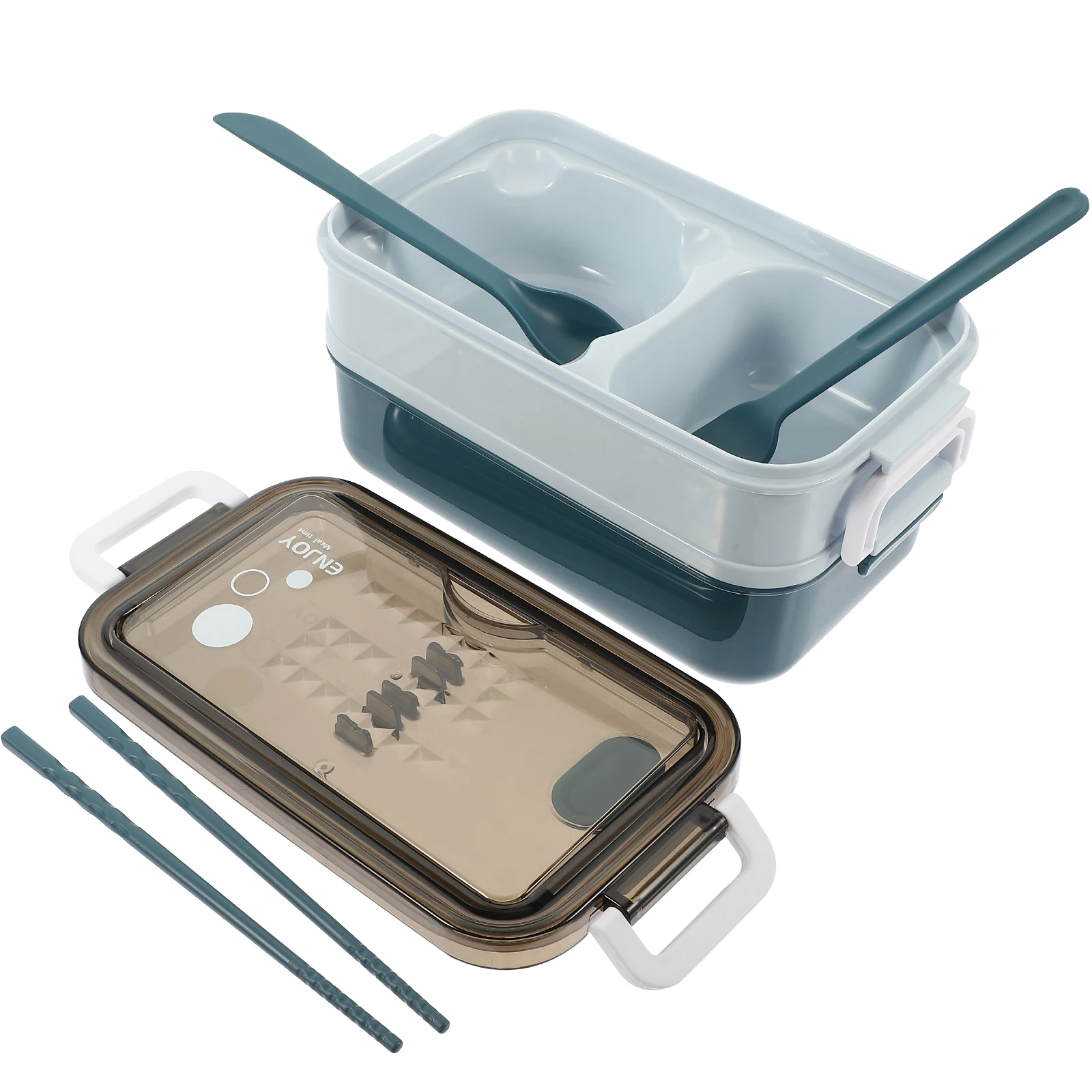 

Plastic Leakproof Microwavable Lunch Box Stackable Food Storage Container For Kids Adults Office Home Use