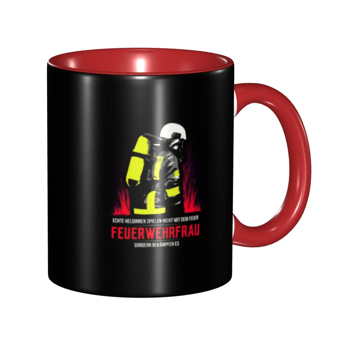

DIY Real Heroines Are Firefighters Ceramic Mugs Customized Fire Rescue Firemen Coffee Cup Creative Gift