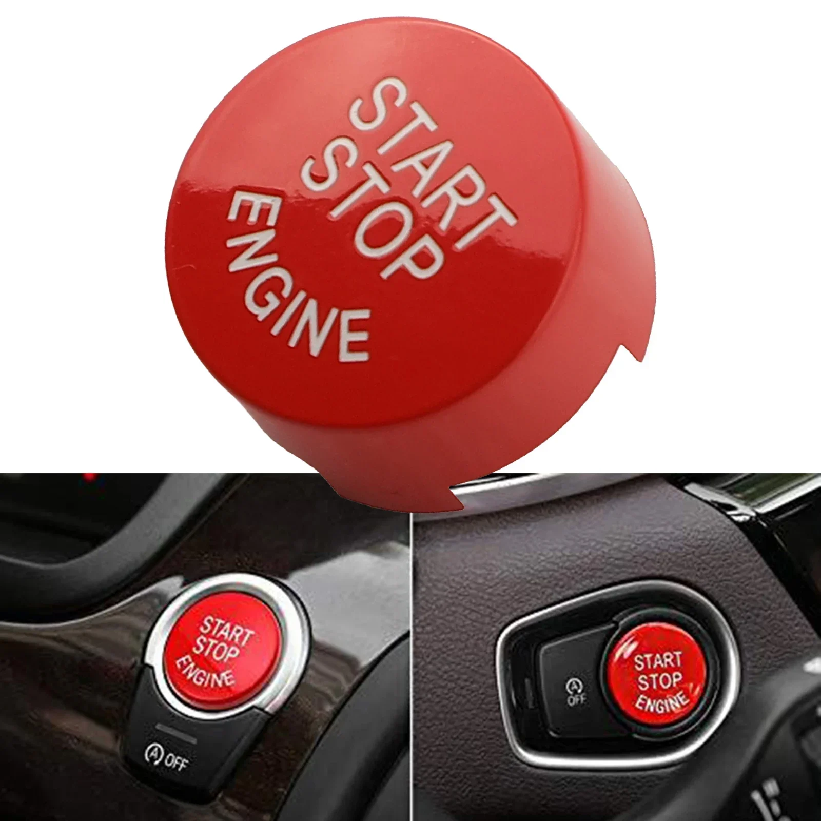 Red Engine Start Stop Push Button Cover Trim For BMW F Chassis Series With OFF Button For 1 Series FOR F20 F21 2012-2018