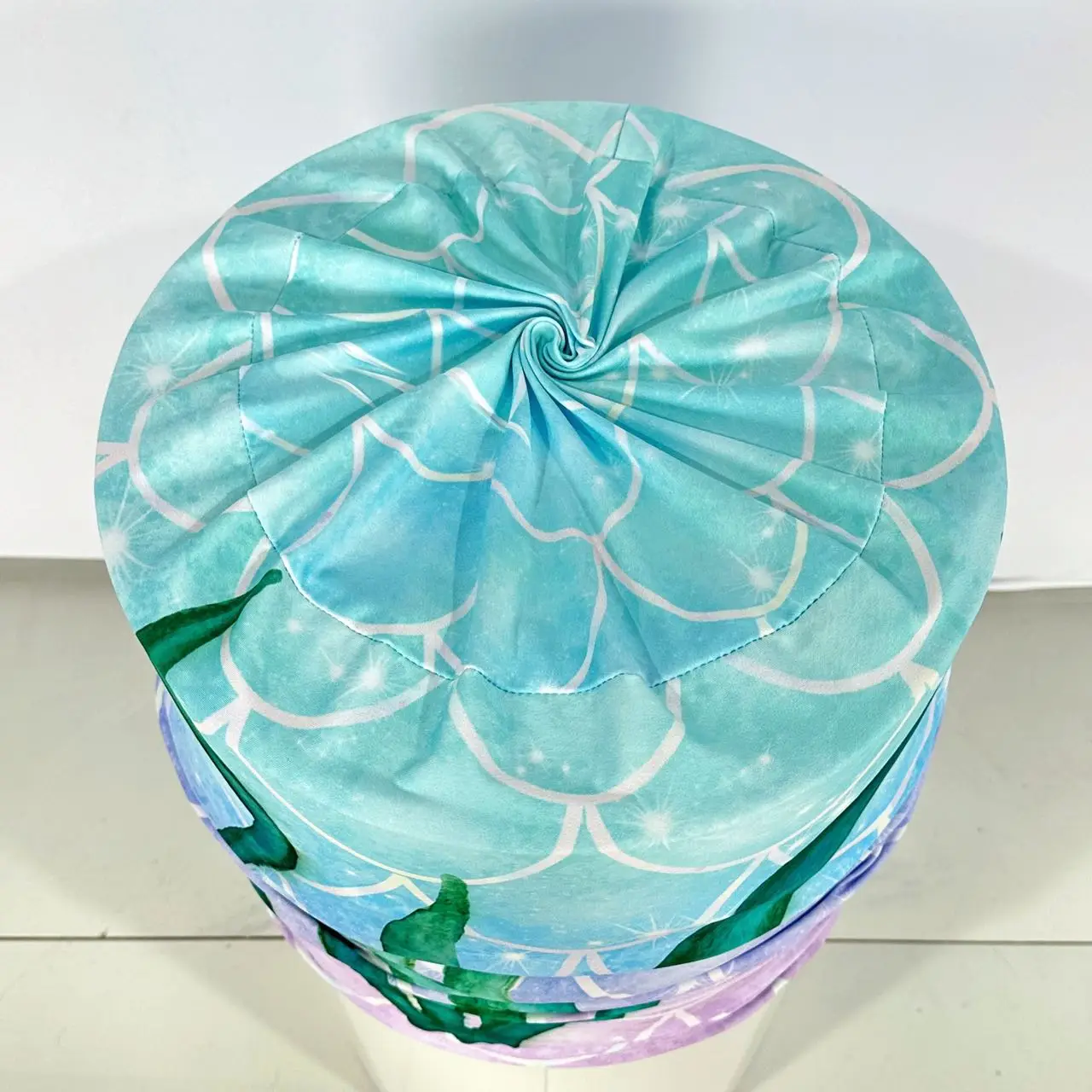 Mermaid Theme Seaweed Print Cylinder Cover for Birthday Parties, Wedding and Baby Shower Decoration Props