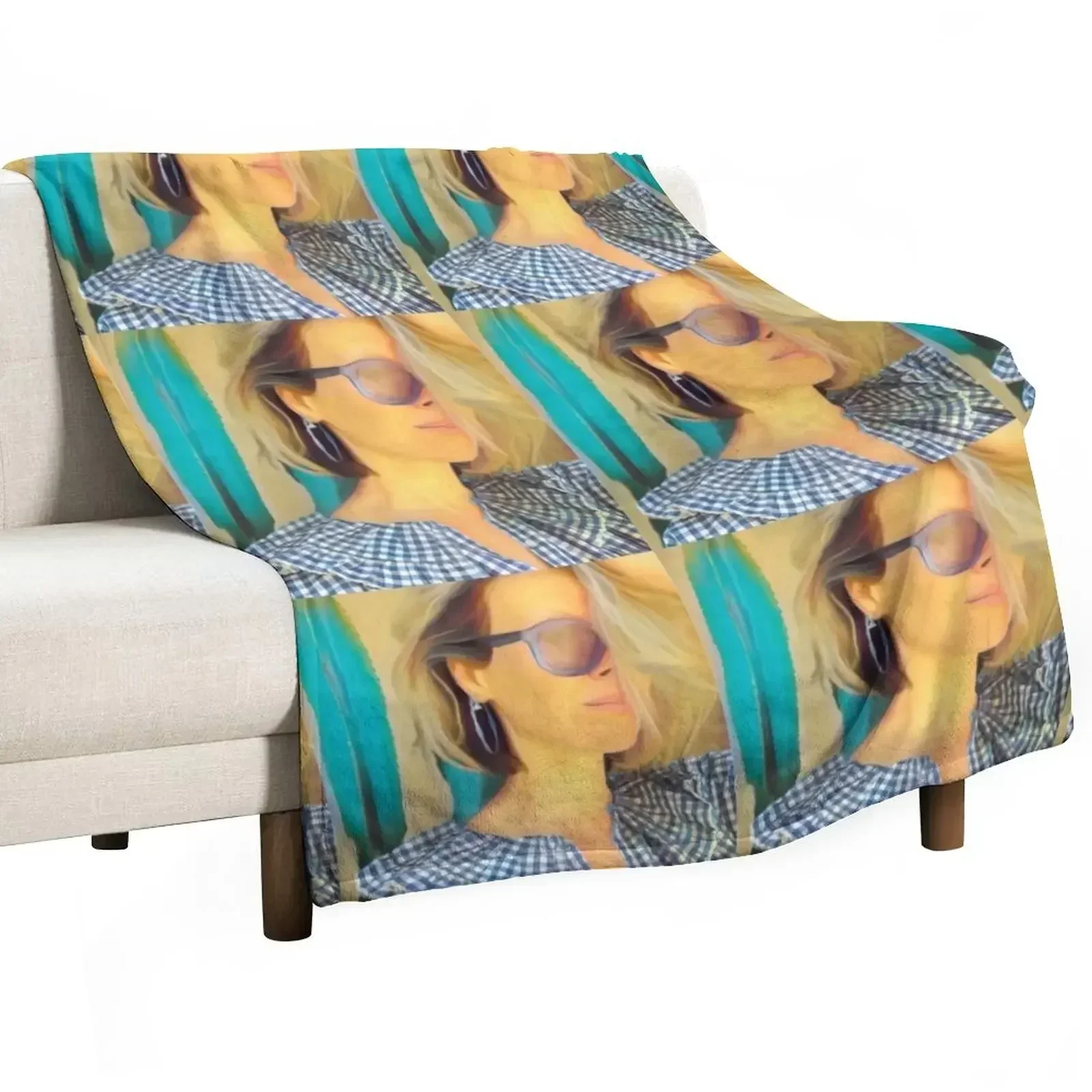 

Sarah Paulson portrait Throw Blanket Vintage Thins Nap Blankets