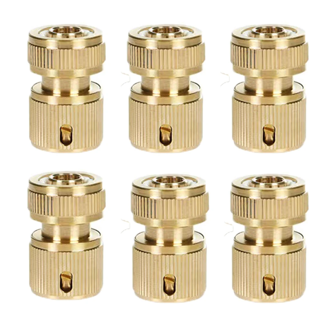 

Garden Hose Connector Accessories 1/2" Garden Hose Quick Waterstop Connector Brass Water Gun Adapter Copper Irrigation