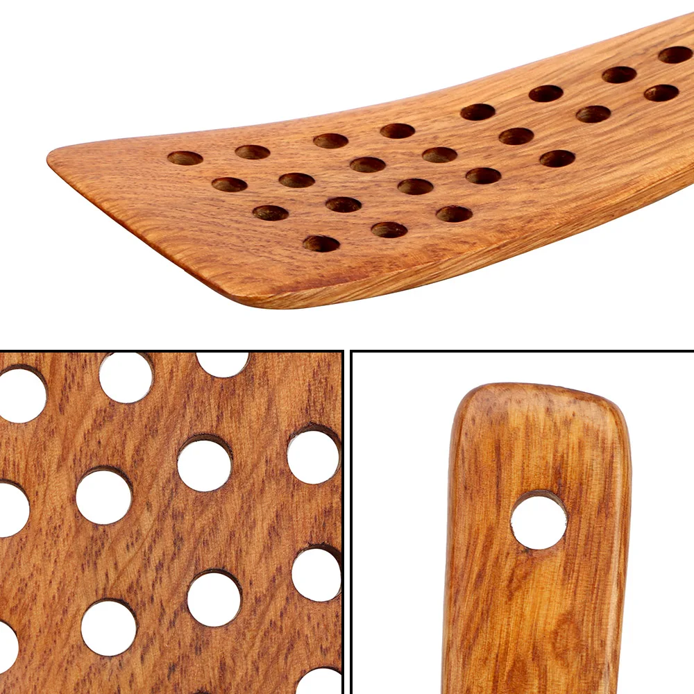 Wooden Spatula 24 Holes Filter Shovel Frying Steak Shovel Kitchen Accessories