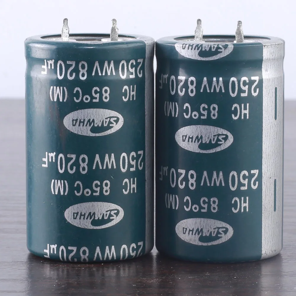 

2pcs SAMWHA HC 820uf 250v 45x25mm electrolytic Capacitor 85°C