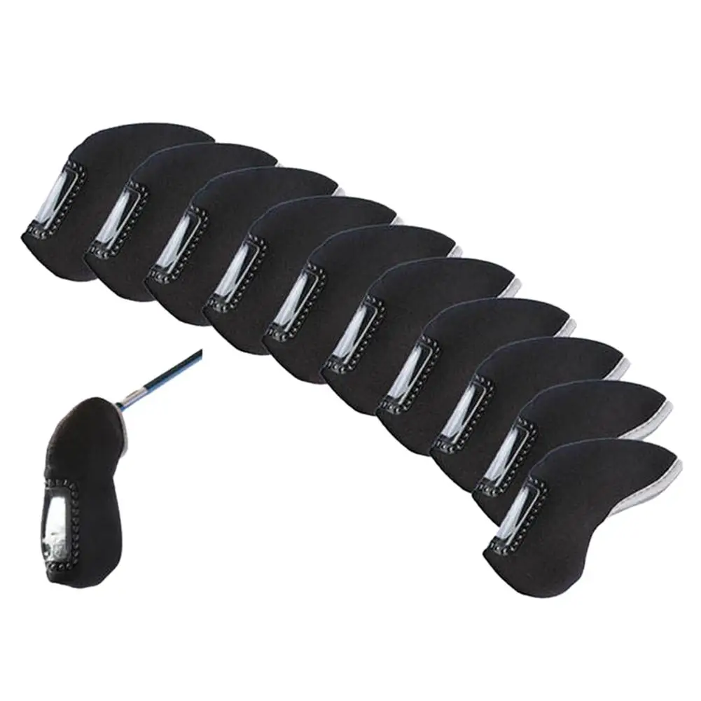 10pcs Golf Club Iron Head Protector Golf Iron Head Covers Set Iron Putter Protective Club Cover Golf Accessories 4 Colors