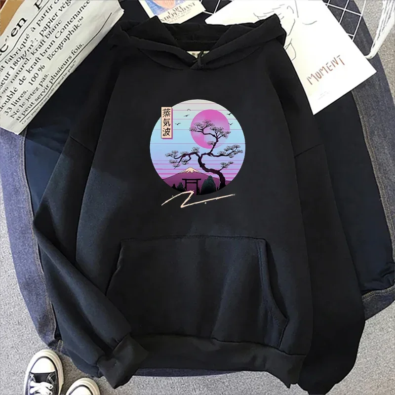 

Zen Chillwave Printed Hooded Sweatshirt Fashion Retro Autumn and Winter Men and Women Casual Hooded Sweatshirt Warm Top