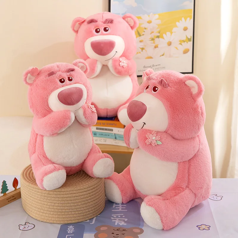 Disney-muñeco de peluche de oso Sakura rosa para niños, muñeco de dibujos animados Kawaii, peluche suave de Anime, regalo de cumpleaños, 30/70cm