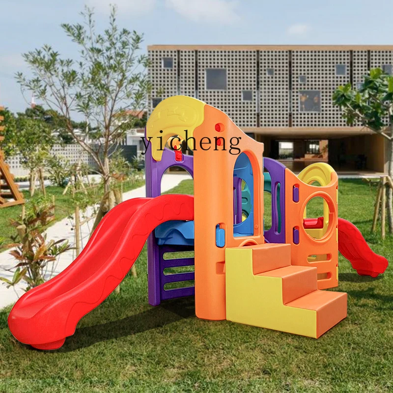 Tqh Castle Slide mainan besar peralatan taman kanak-kanak anak-dalam ruang luar ruang rumah tempat bermain seluncur kecil Prodigy Slide