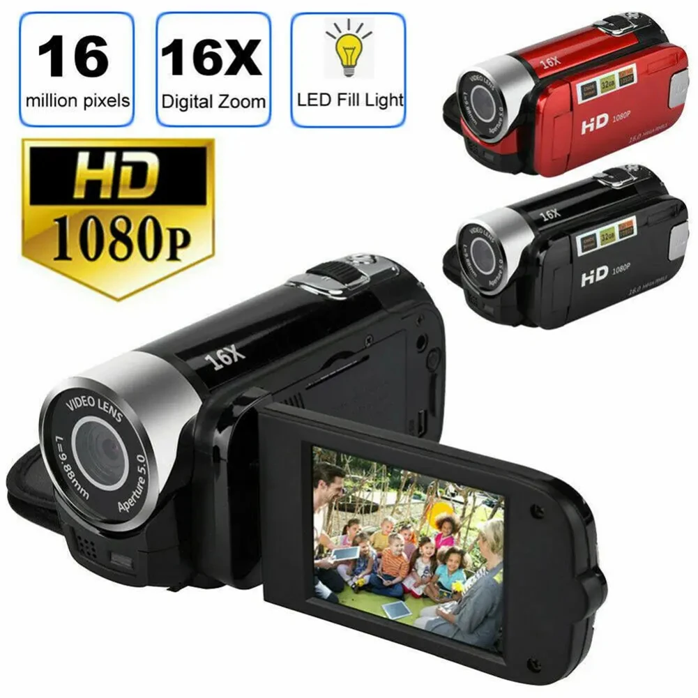 1080P Video Night Vision 16x Zoom Universal Digital Video Camera Blogger Videos Shooting Camcorder Portable Recording Camcorder