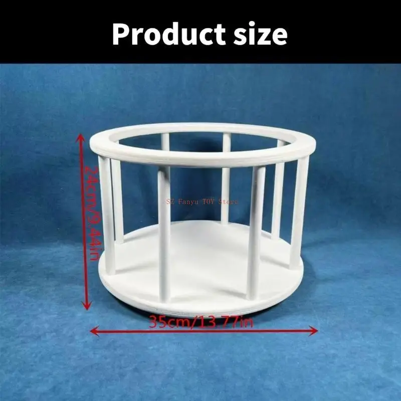 96GC Giỏ tròn chụp ảnh đa năng cho bé Dễ dàng lắp ráp Đạo cụ chụp ảnh Phụ kiện chụp ảnh được thiết kế cho phòng thu hoặc sử dụng