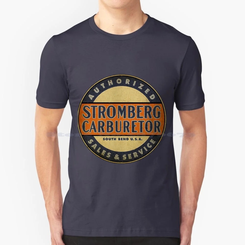 Stromberg Vintage Carburetors Usa T Shirt 100% Cotton Tee Cars Hotrods Mechanic Vintage Stromberg Carburetors