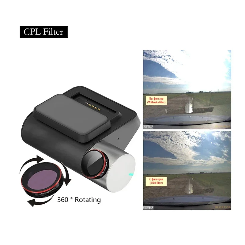 For 70mai pro plus+ A500s / A200 / LIE2 suction cup holder For 70mai Dash Cam Mount A500s / A200 / for 70mai A500S Filter CPL