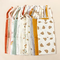 New Design Multifunction Storage Bag Baby Crib Hanging Diaper Bag Kids Pure Cotton Printed Dolls Storage bag