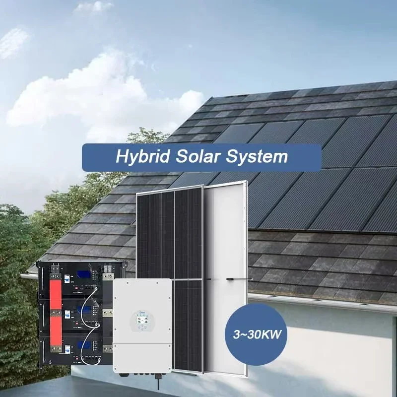 Lifepo4 Battery Complete Off Grid Inverter Solar Home Energy System 5Kw 10Kw Hybrid 48V Single Phase Solar With Storage Set 10Kw