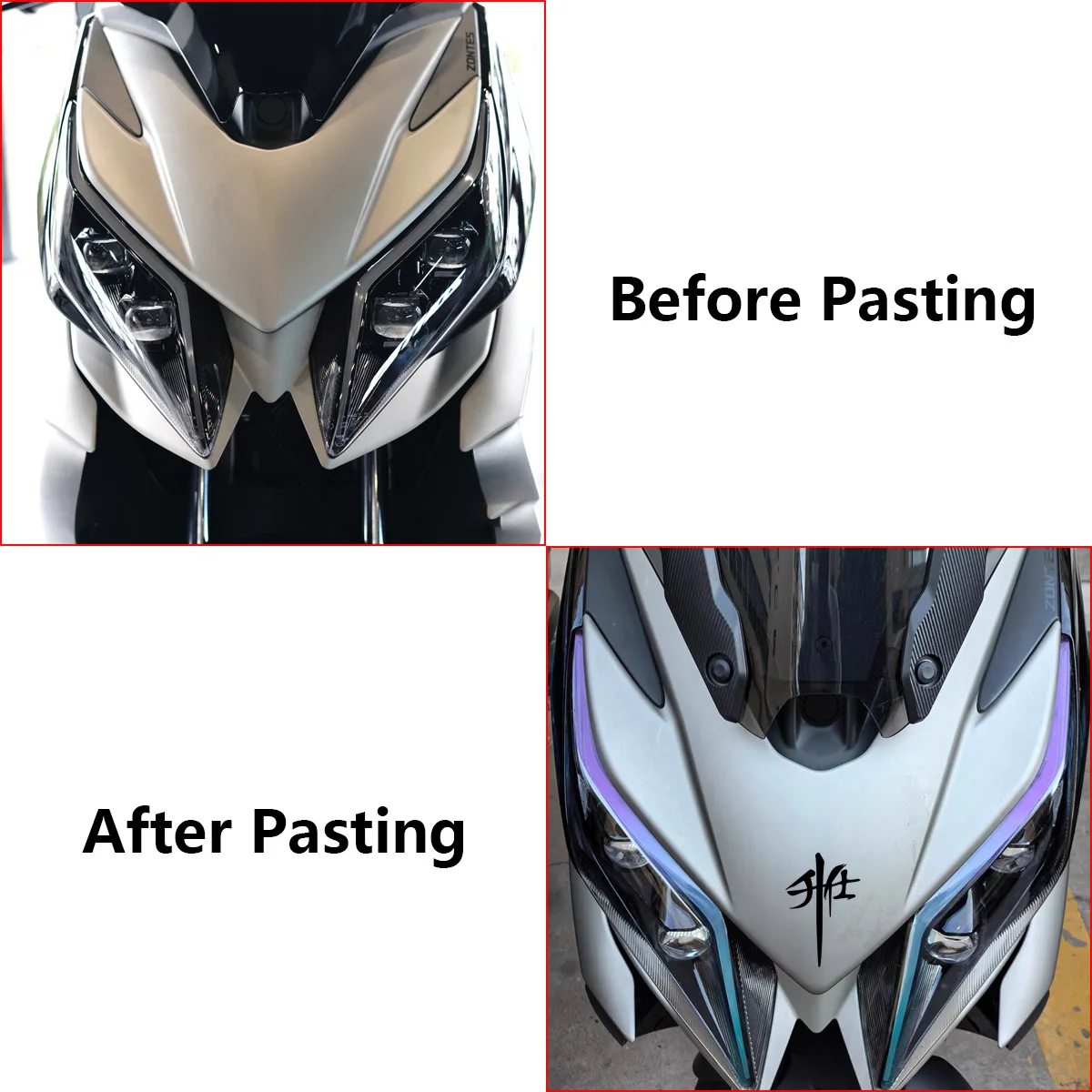 For Zontes 125V 125 V Motorcycle Headlight Decor Film Transparent Stickers Waterproof Protective Decorative Accessories Decals
