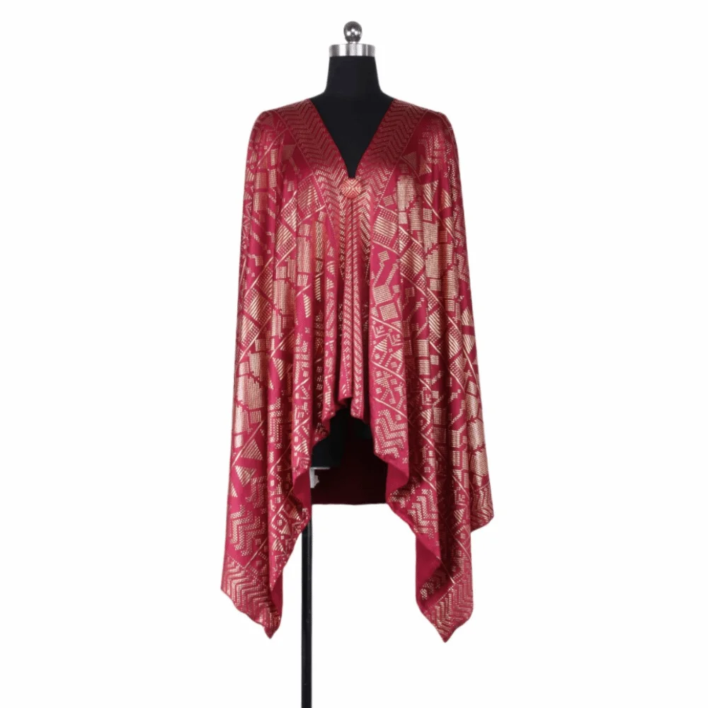 

Gorgeous Lady Sunscreen Scarf Shawls Gold Stamping Versatile Evening Shawl Retro Style Breathable Hijabs Women Scarves