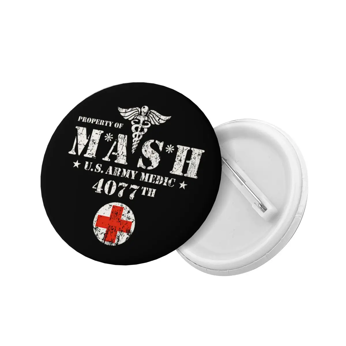 Mash 4077 Pin Back Buttons for Clothes Customizable US Army War Tv Badges Brooch Pinback