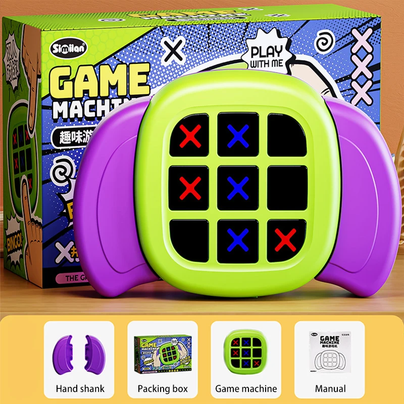 BTJ Smart and portable Tic-Tac-Toe Game 3 In 1 Handheld Puzzle Game Console Travel Games For Educational And children’s toys