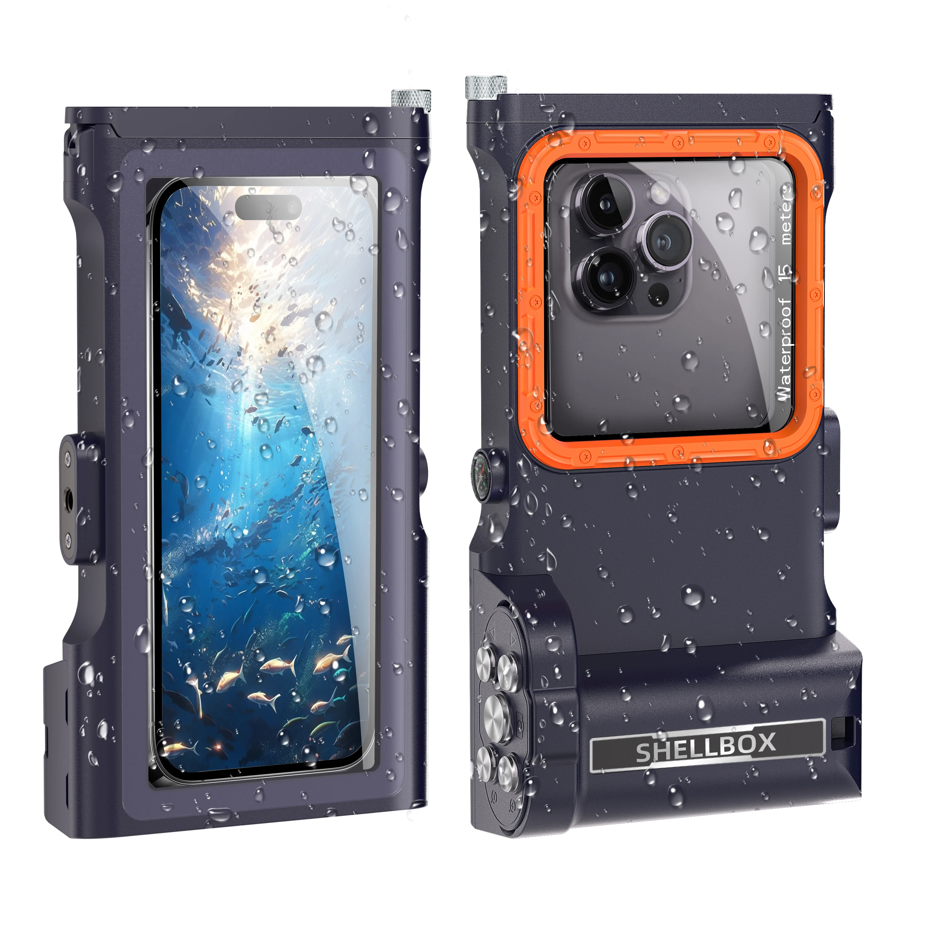 

New Upgrade Bluetooth Selfie 15 Meter Deep Diving Swimming Waterproof Case For iPhone Samsung Huawei Xiaomi OPPO VIVO phones