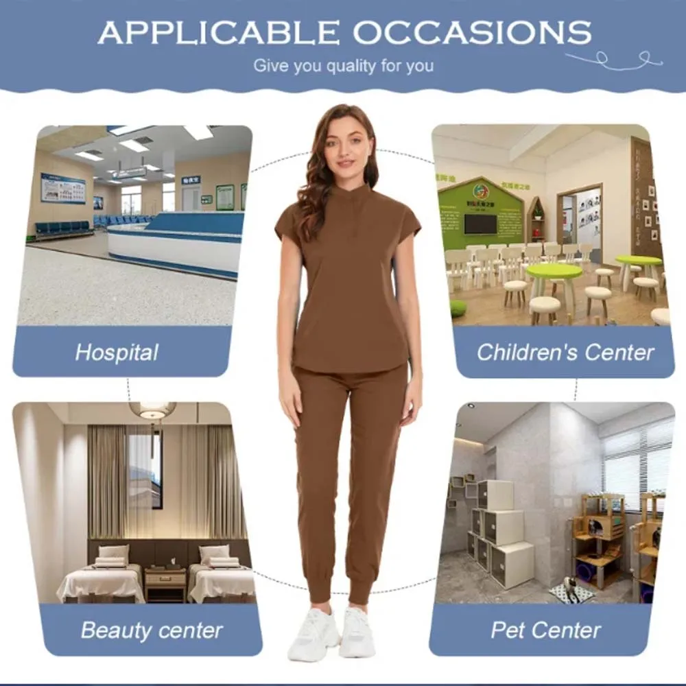 Uniformi infermieristiche per sala operatoria Set di Scrub medico Performance Stretch Top e Pant Doctor Nurse Outfit Scrubs Uniform