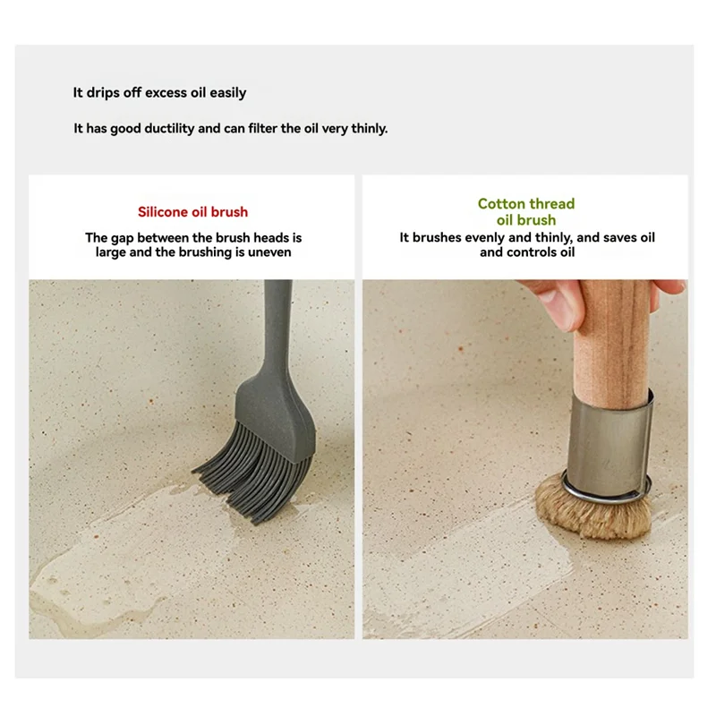 

A88E-Oiling Cotton Brush Cooking Brush Kitchen Baking Small Oil Brush Octopus Balls Scones Grilling Brush