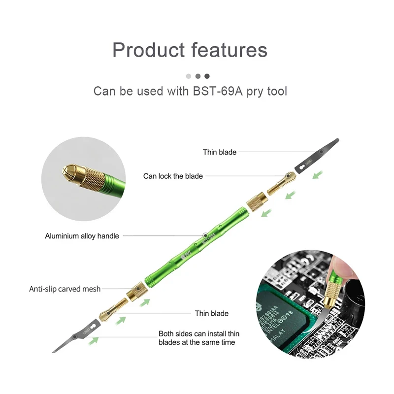 接着剤除去ナイフ,4 in 1,マザーボード,PCB,携帯電話,bga,pryツール用のCPUチップ