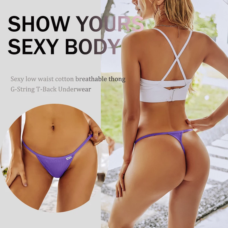 7Pcs/Set Women’s Sexy Panties Seamless Cotton Low Rise Thongs Fashion Solid Color Soft Breathable Underwear Female Cozy G-string - Image 2