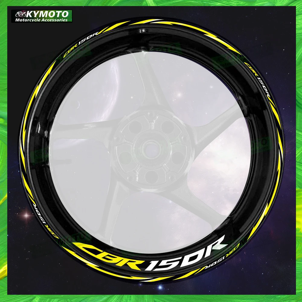 

For Honda CBR150R CBR 150R reflective motorcycle front and rear wheels 17 inch stickers hub stripes fairing accessories decals