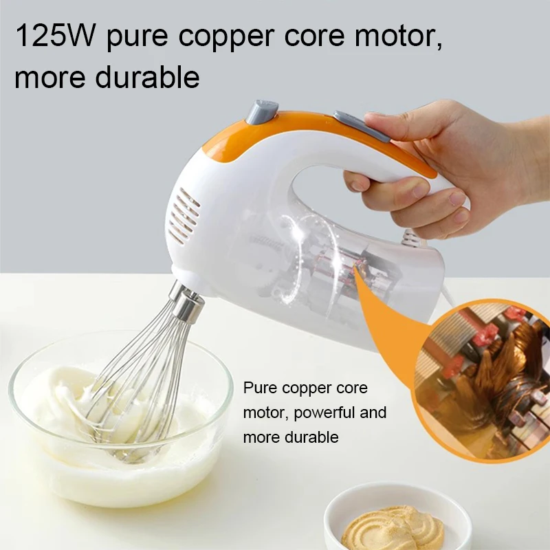 5-Speed Electric Handheld Food Blender Butter Whisk Eggs Beater Automatic Dough Batter Mixer Cream Stirrer Cake Baking Tools EU