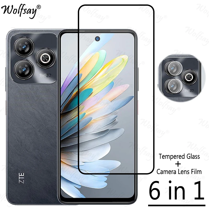 Capa completa de vidro temperado para zte blade a75 4g protetor de tela para zte blade a75 4g vidro da câmera para zte blade a75 4g vidro