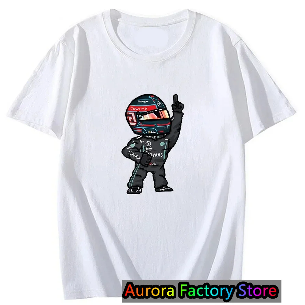 Mini F1 Tshirt Summer Men's Clothing Women's Short Sleeve Tee-Shirt Fashion Kawaii Automobile Race T-shirt Tops Streetwear - view 2