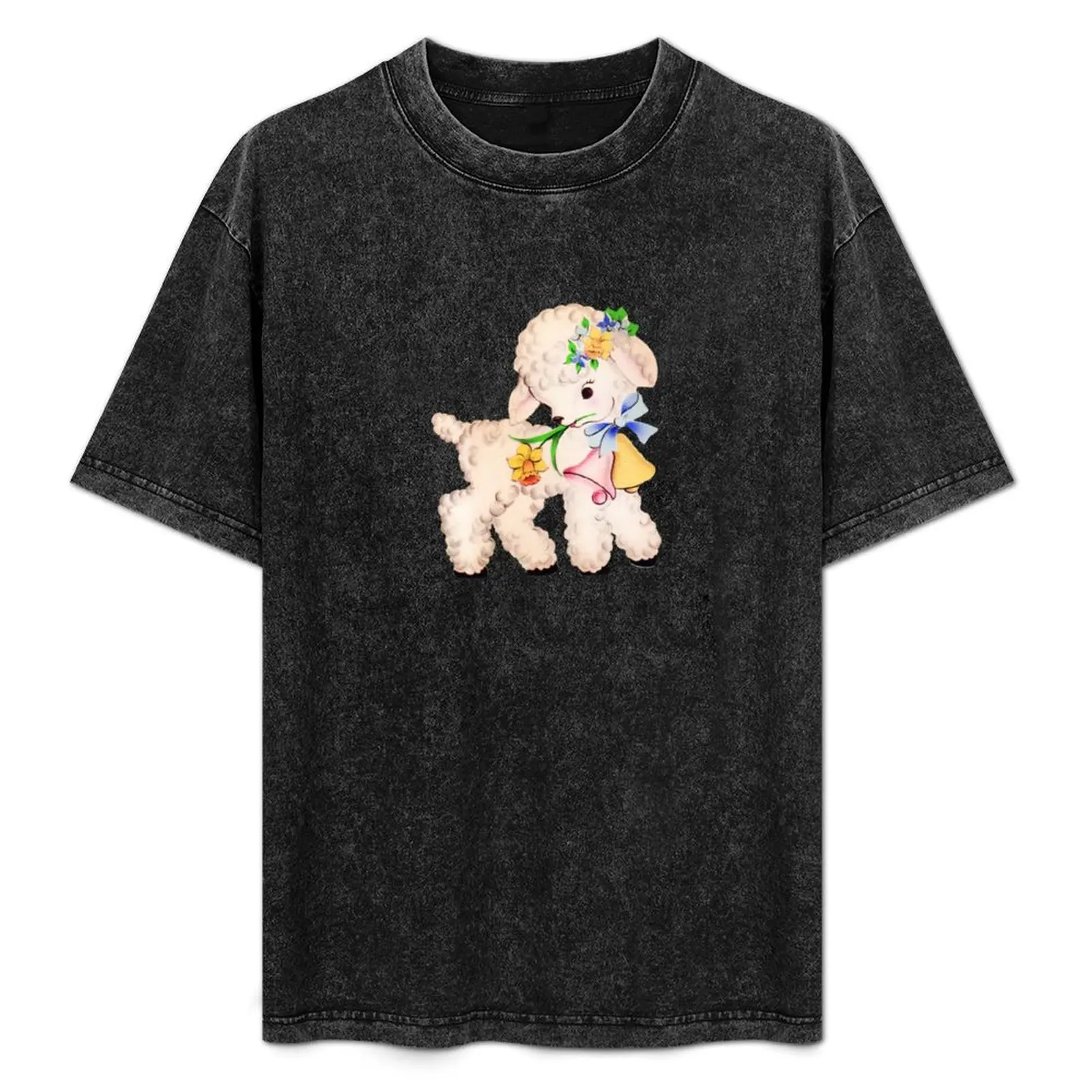 Kitsch lamb T-Shirt summer top oversizeds plus size clothes graphic t shirts mens plain t shirts