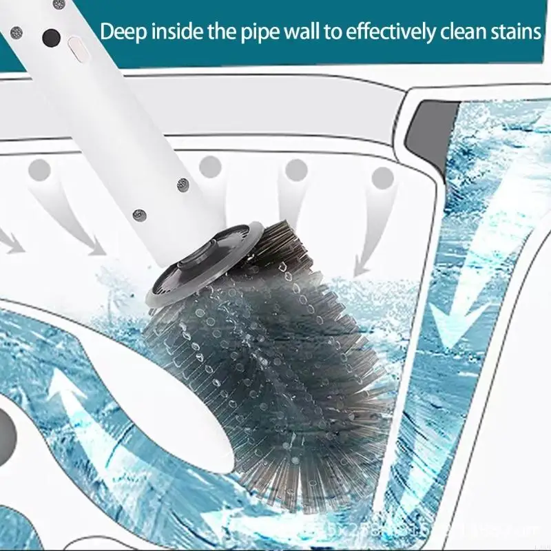 Automatic Toilet Brush Set USB Power Rotation Technology Toilet Cleaner for Deep Scrubbing & Easy Detachable Design L43B
