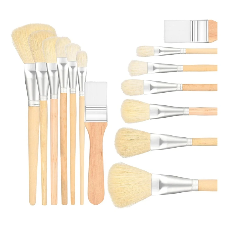 

Mop Brush For Acrylic Painting, Versatile Blending Brush Paint Brushes For Acrylic Painting Goat Hair Paint Brush Set Durable