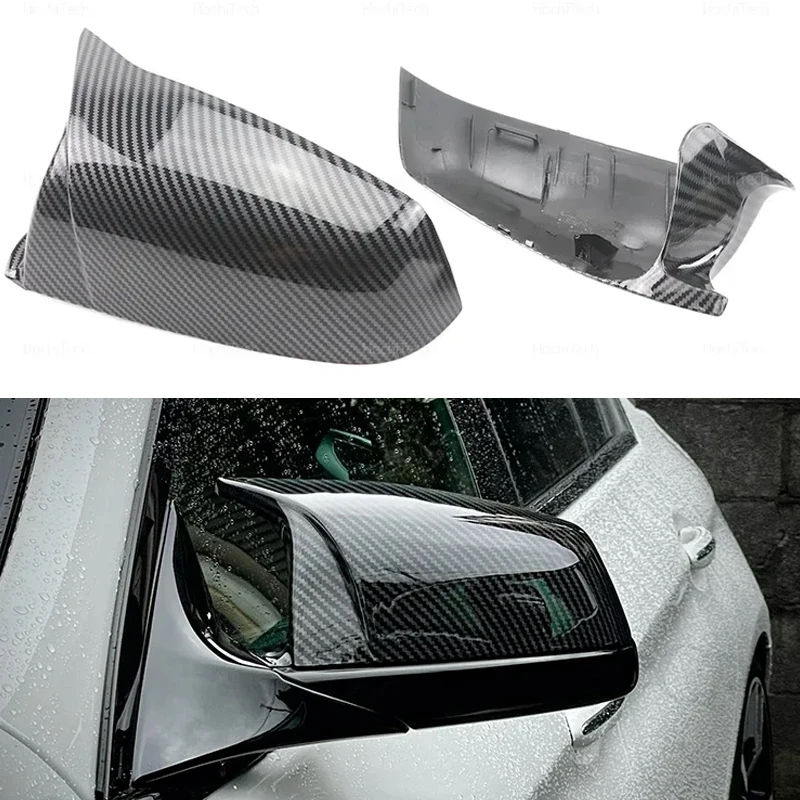

Side Wing Rearview Mirror Cover Cap For BMW 5 6 7 Series E60 E61 E63 E64 F01 F02-F04 F06 F07 F10 F11 F12 F13 Carbon Fiber Black