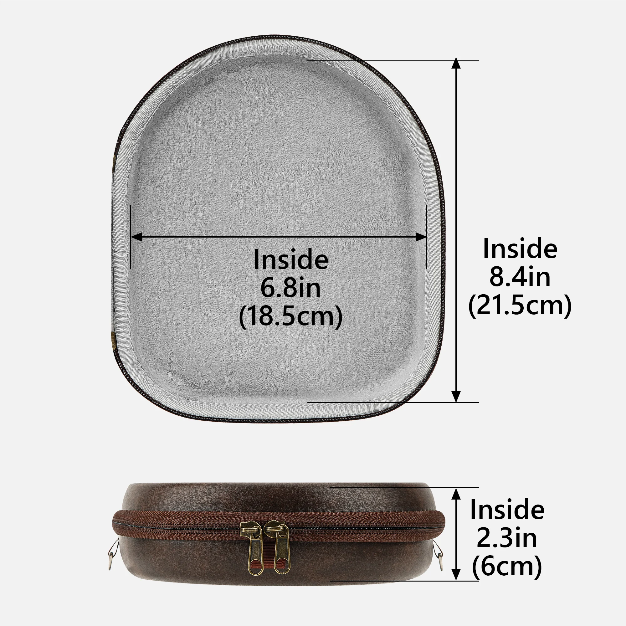 Geekria Headphone Case for Bose QC Ultra, QC45, QC 35II Headsets, Replacement Hard Shell Travel Carrying Bag (Brown)