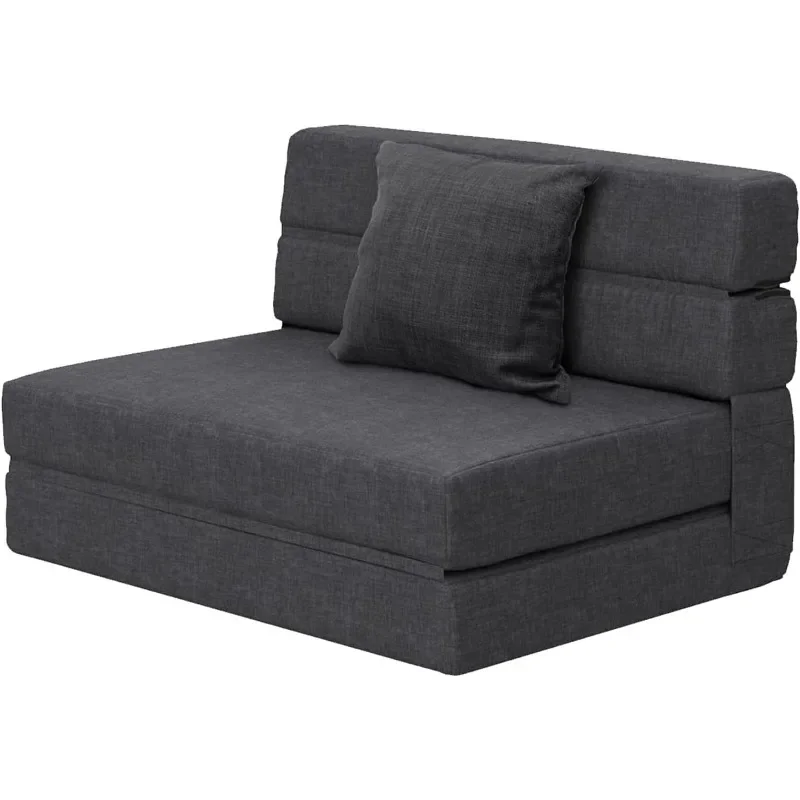 ZHENXIANG Memory Foam Fold Out Sofa Bed Couch with Pillow Twin Size Futon Sleeper Chair for Living Room Apartment  Sofa