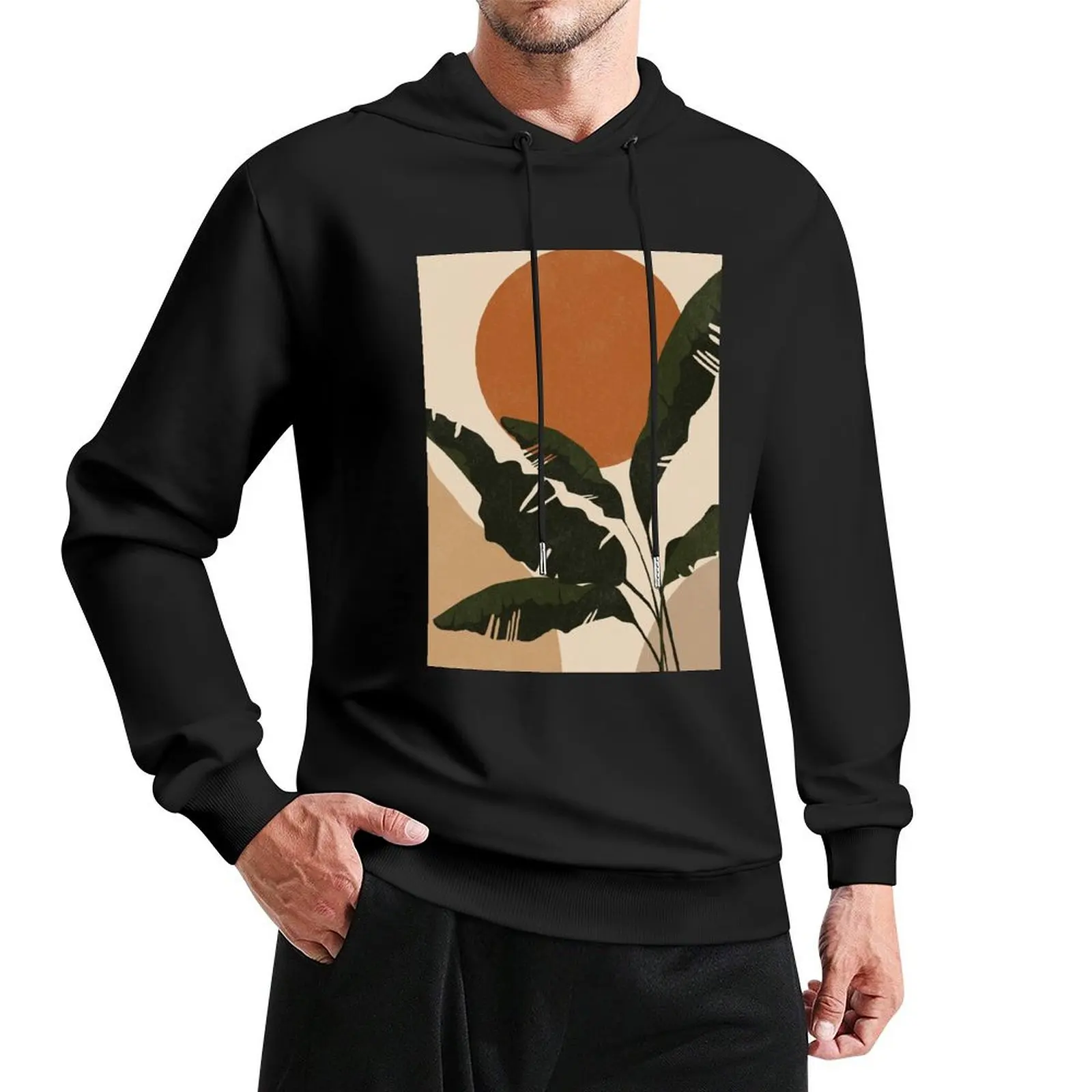 

Banana Leaf Pullover Hoodie korean autumn clothes men clothing autumn hoodie