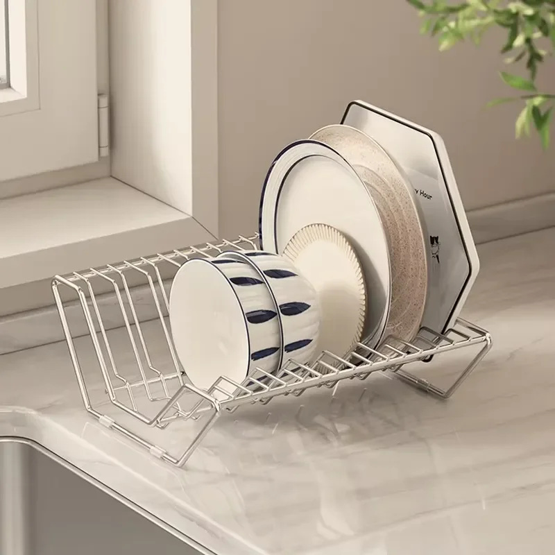 Kitchen Dry Drain Storage Rack Space Saving Dishwashing Rack for Countertop Organizer Holder