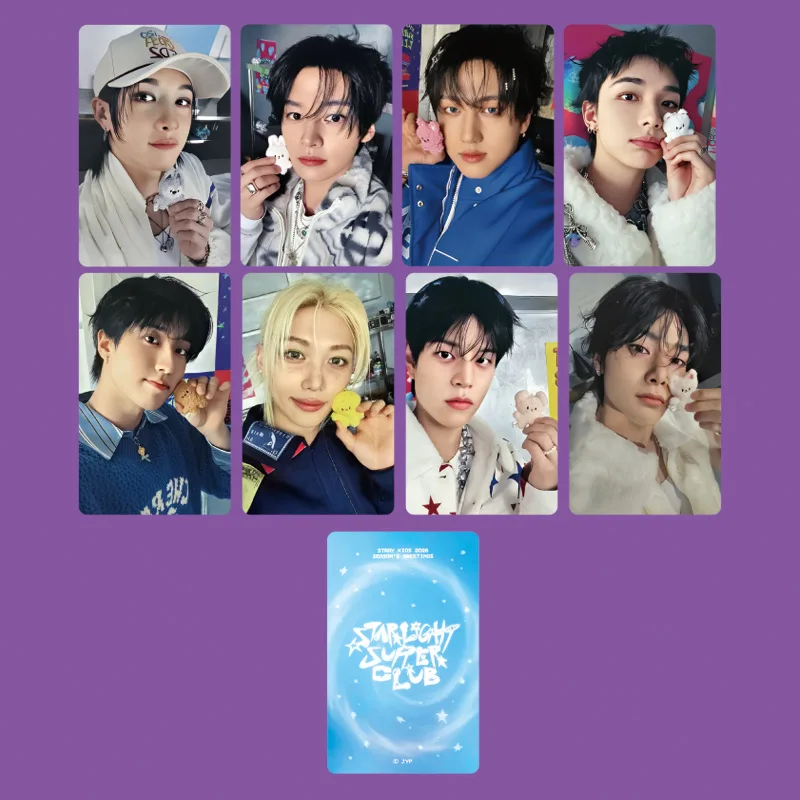 

8 шт. K-POP карточки LOMO Stray Kids SKZOO DOIT KARMA, маленькие карточки FELIX, Fang Can, HAN, флеш-карты, сувениры