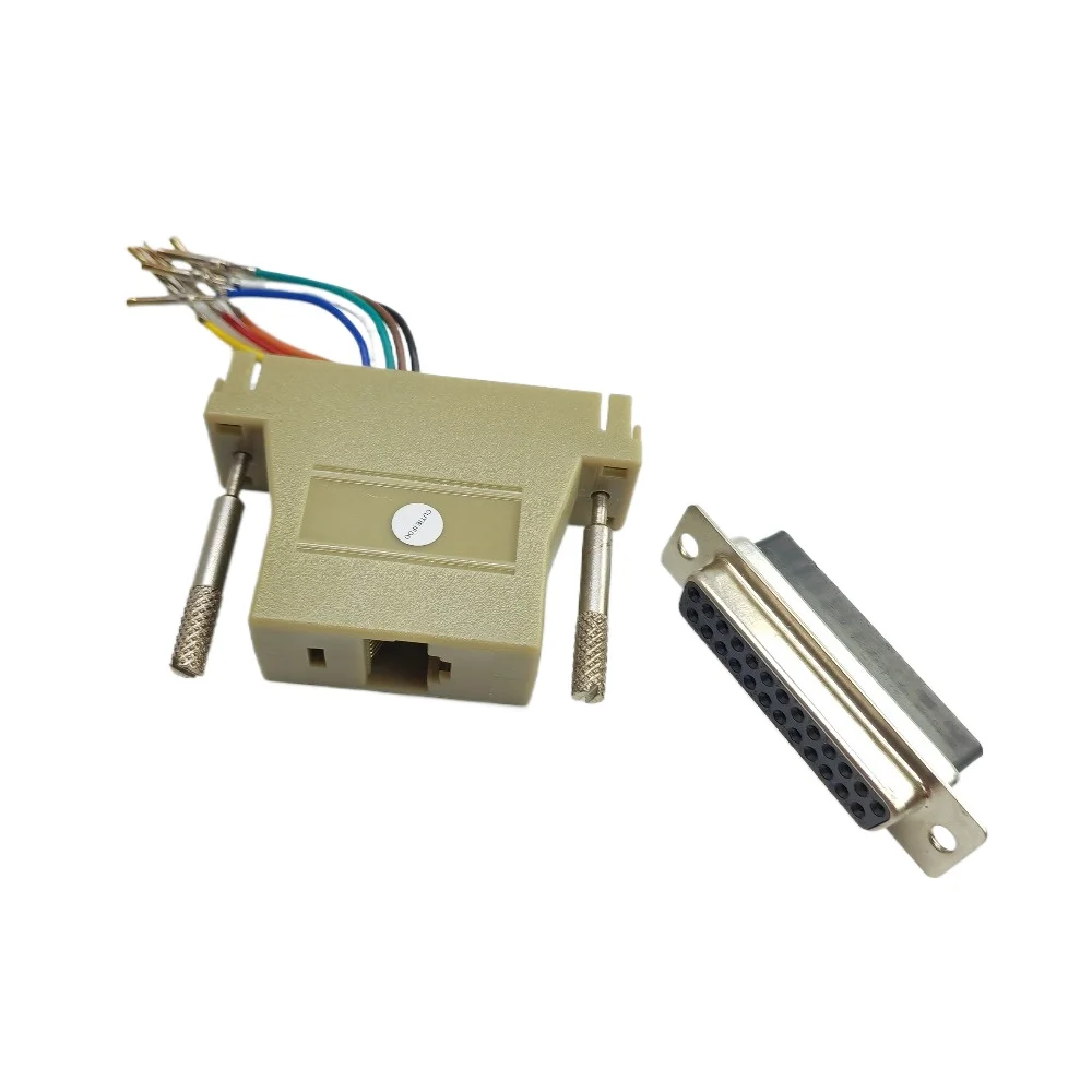 

RJ45 Network Adapter Female to Parallel Port RS232/DB25 Converter Connector Plug