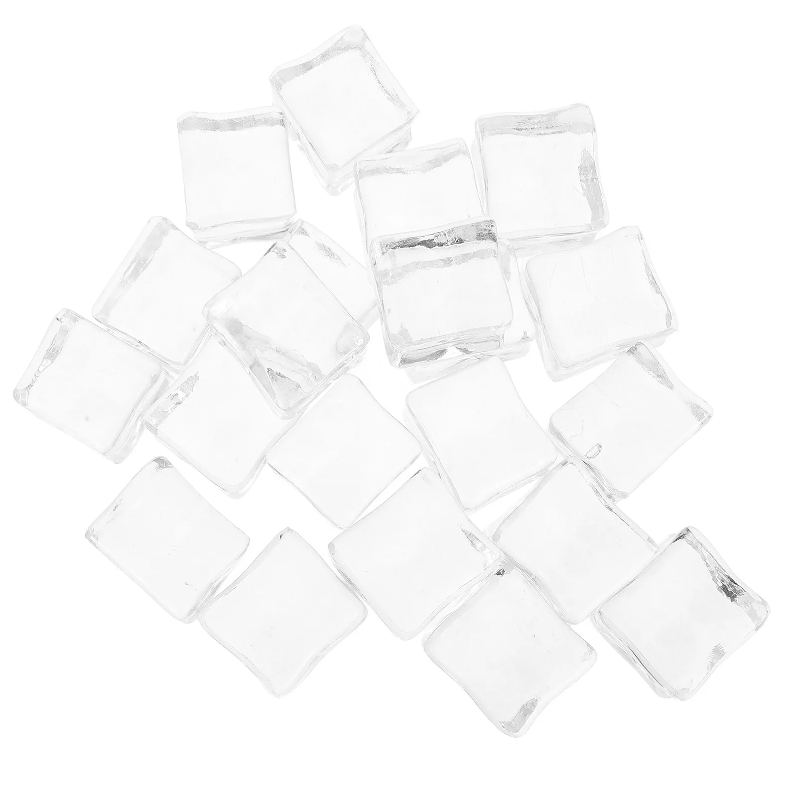 20 Cubos de Hielo Artificiales Transparentes de 1 Pulgada, Rocas de Hielo Acrílicas para Centros de Mesa de Boda, Decoración del Hogar, Presentación de Bebidas, Sesiones de Fotos