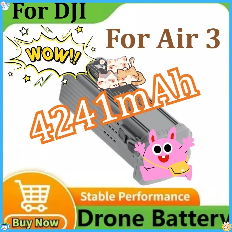 

4241mAh Battery For DJI Air 3 Battery Flight Time 46 Minutes Drone Air 3S Intelligent Flight Battery Accessories New in Stock