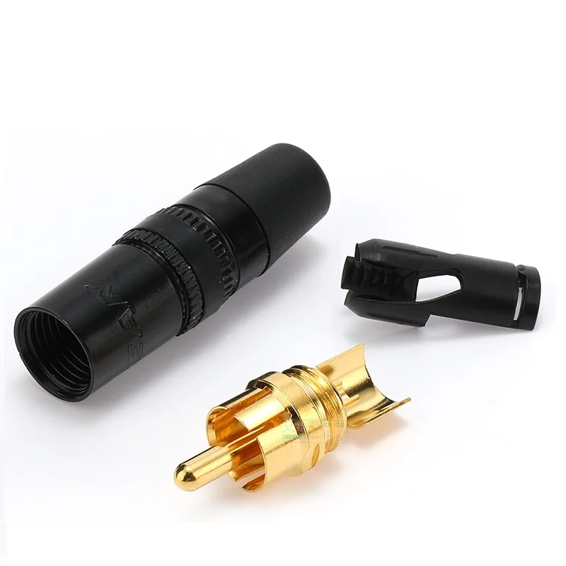 1pcs/10pcs REAN NYS366 NYS373 lotus connector RCA audio and video plug AV gold-plated fever DVD welding