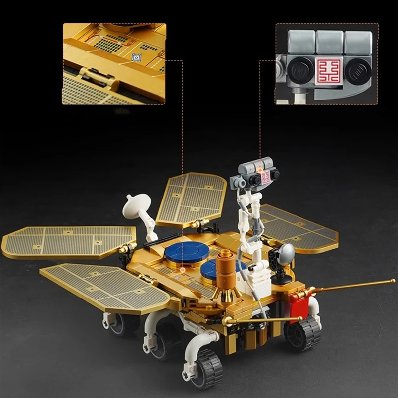 Keeppley Zhu Rong Mars Rover bloques de construcción modelo aeroespacial chino juguete educativo para niños regalo de cumpleaños Kawaii